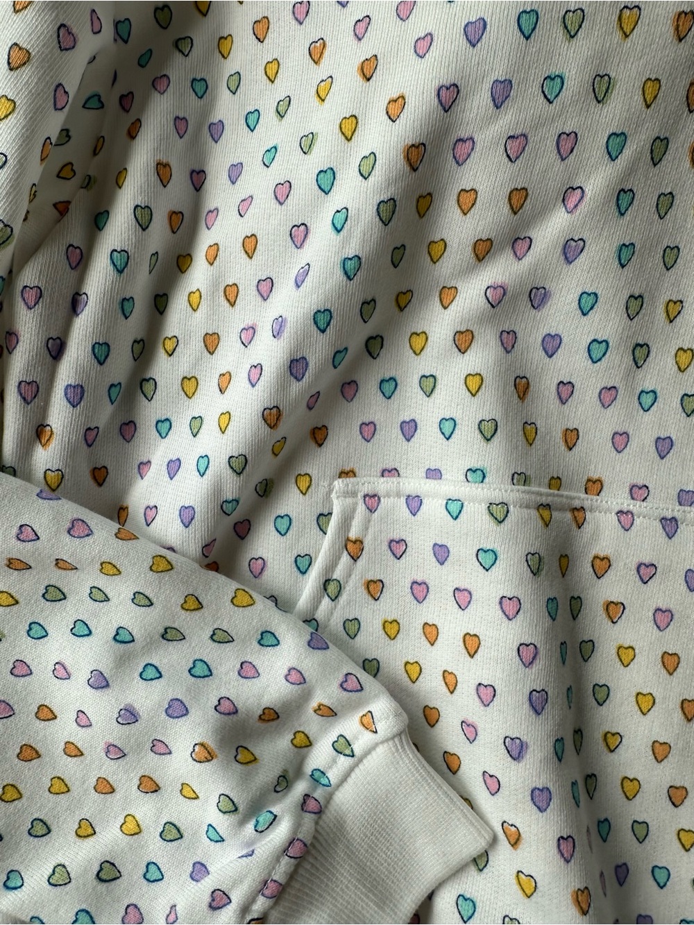 Roller Rabbit x Target White Hoodie with Multicolor Heart Print NWT Size medium - Picture 5 of 5